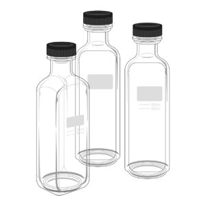 Frasco de Diluição de Leite tampa rosqueável, é utilizado em laboratório para diluição de líquidos (leite), soluções, para obter resultados.