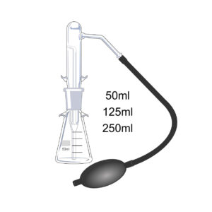 Pulverizador completo com Junta e Erlen  de vidro borossilicato é utilizado para pulverizar reagentes cromogênicos.